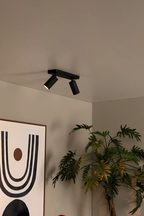 Lucide CLUBS - Deckenstrahler - 2xGU10 - Schwarz - Atmosphäre 1